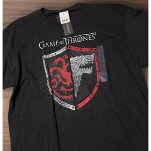 NWT Game of Thrones Mens XL T-Shirt - Targaryen Stark Sigil Shield Mash Up 2019